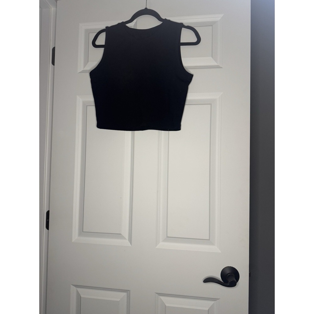 Zyia Active Crop Muscle Tank Top Black Xl